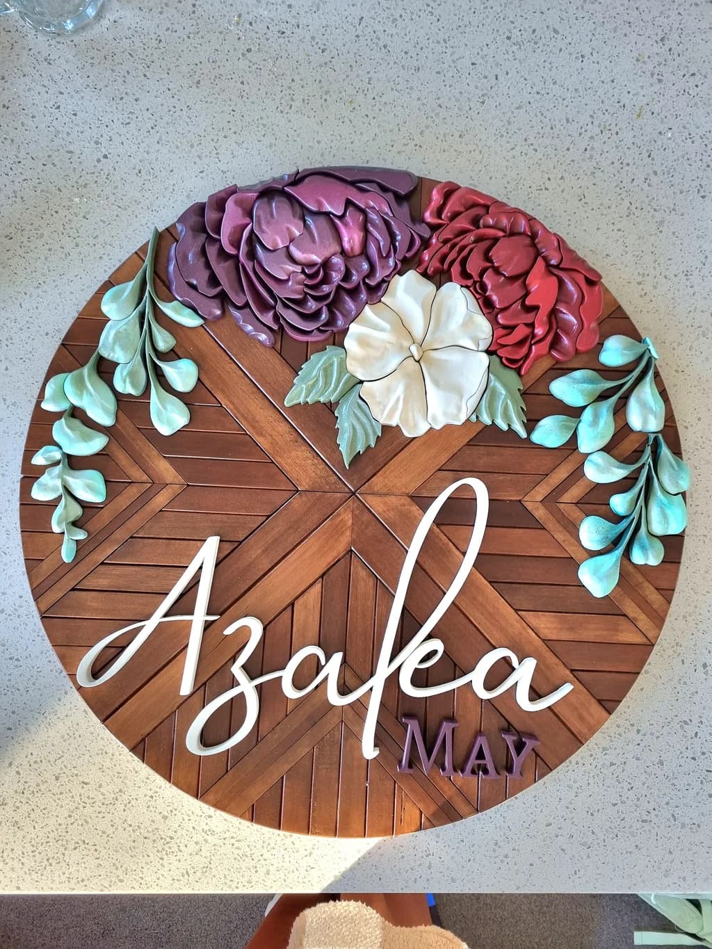 Azalea May Floral Plaque