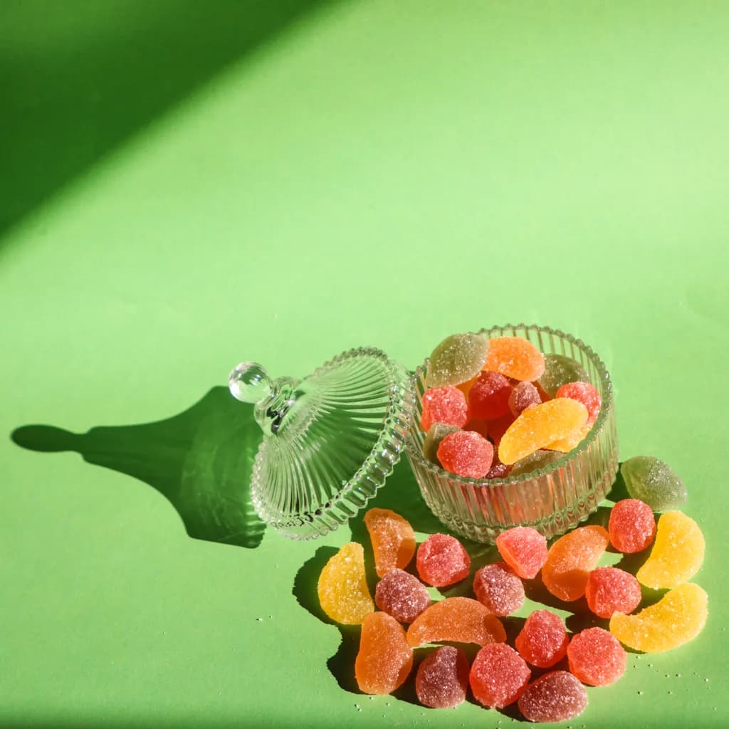 Glass Jar with Gummies