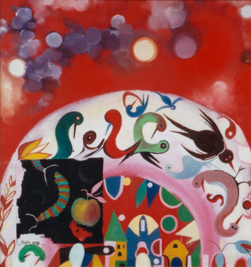 Abstract Birds and Shapes