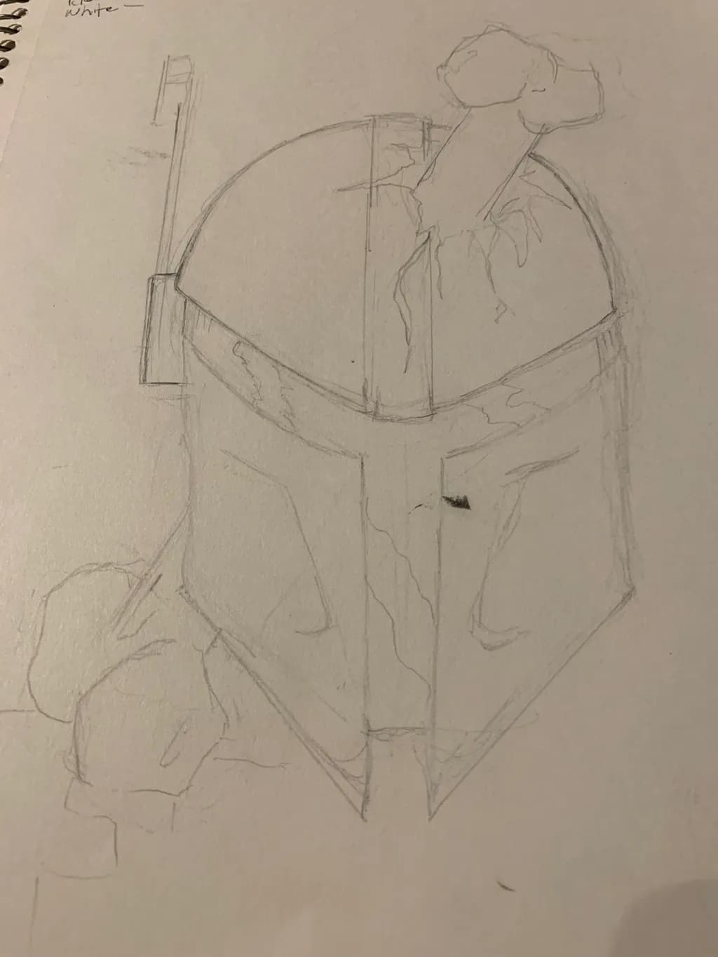 Mandalorian Helmet Sketch