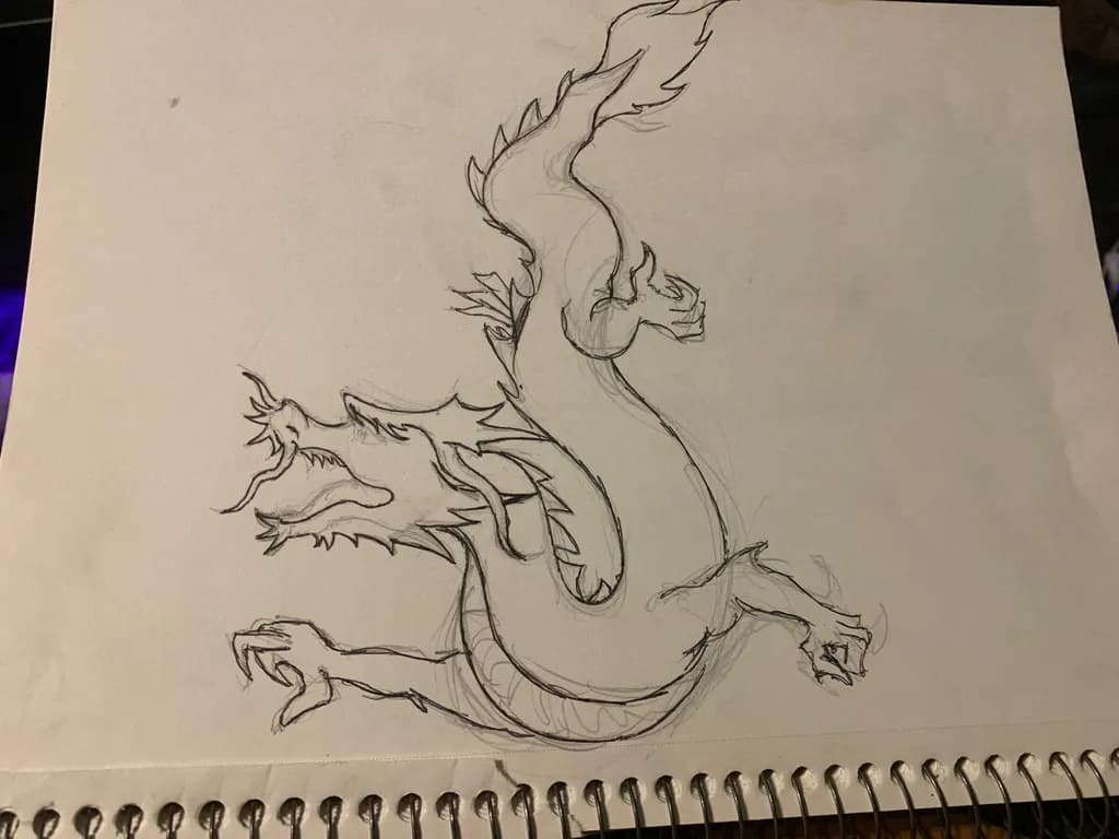 Eastern Dragon Sketch