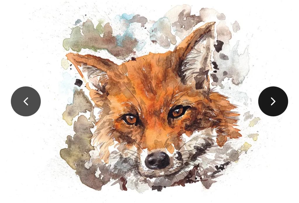 Fox Portrait Watercolor