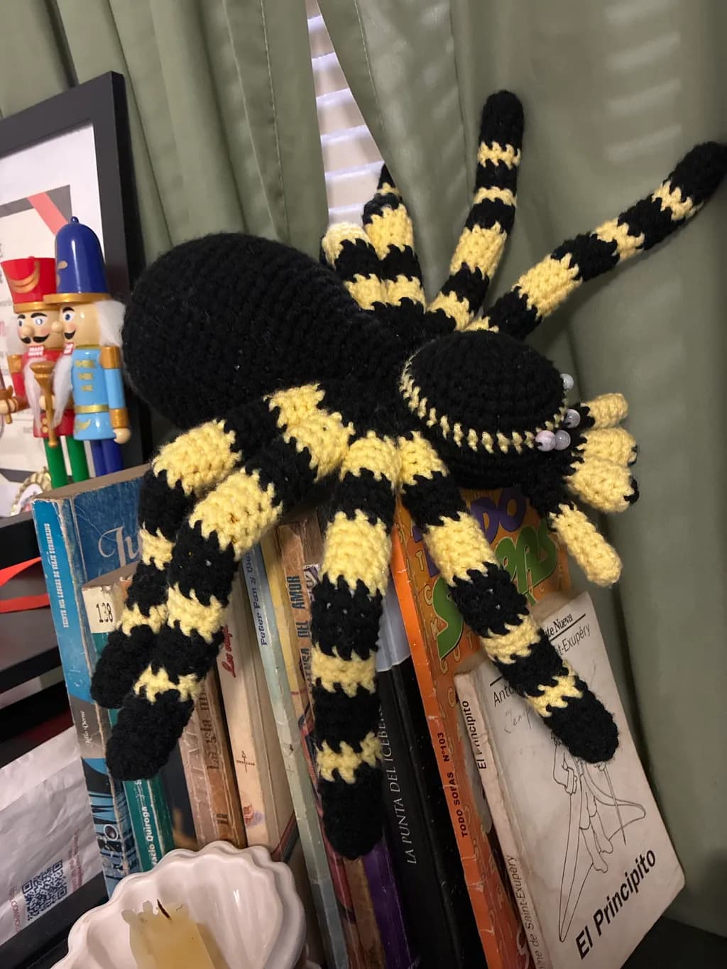 Striped Crochet Spider