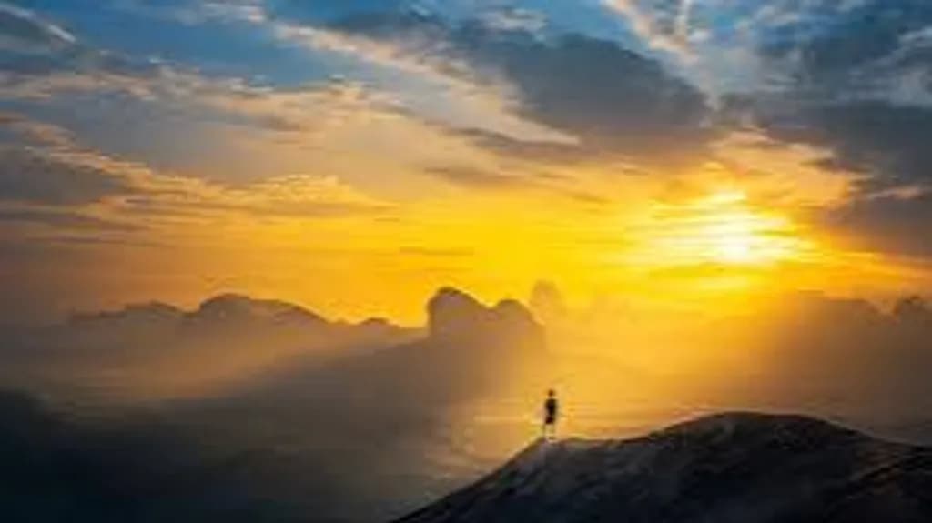 Sunset Over Mountains