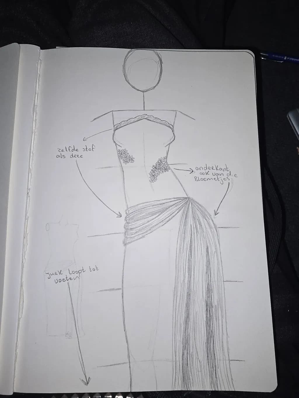 Sketch of Dress Design