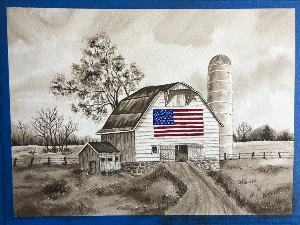 American Barn Scene