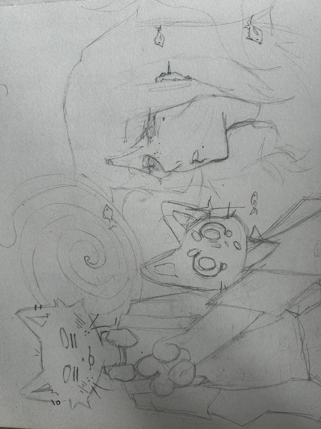 Cat Trio Sketch