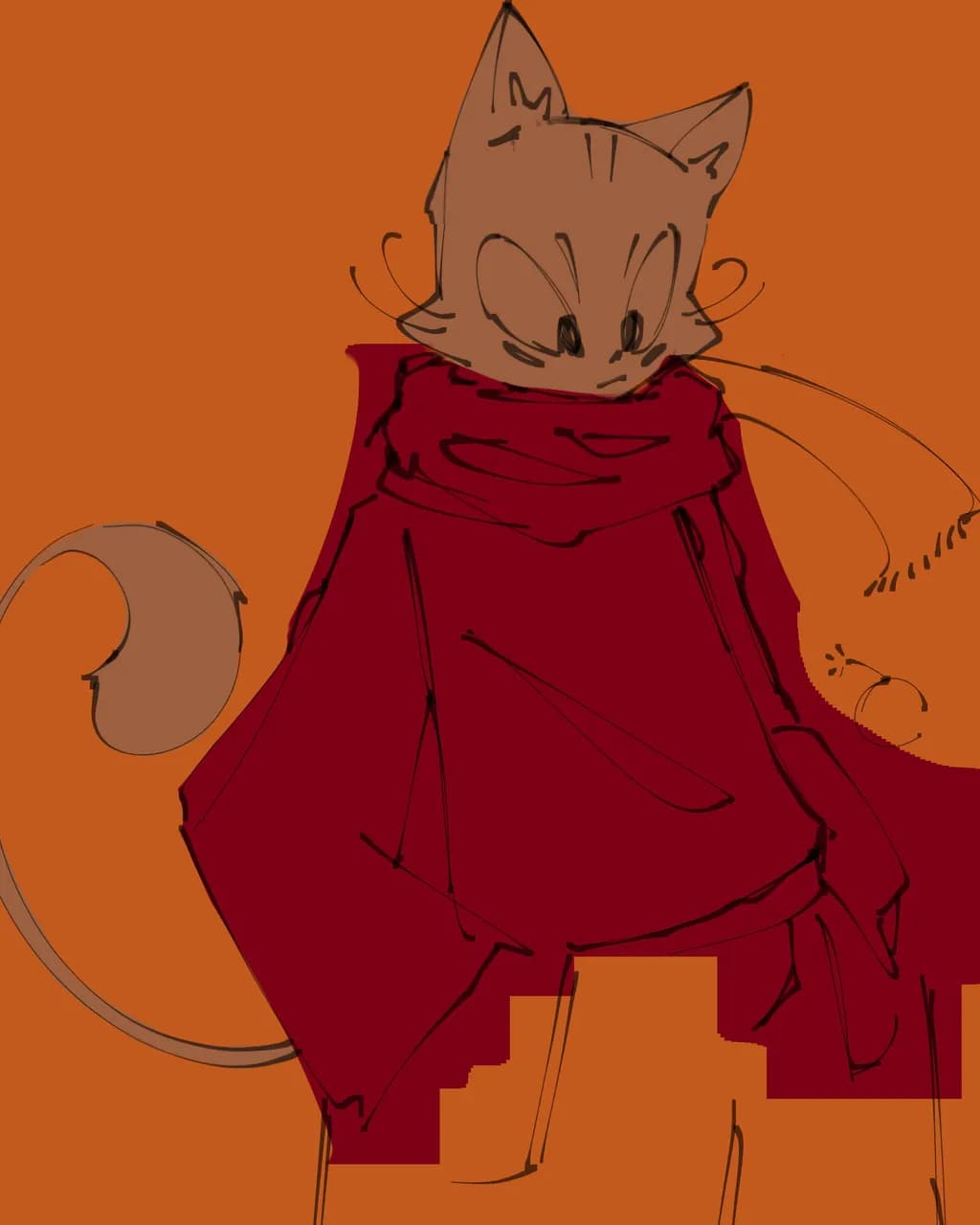 Cat in Red Cloak