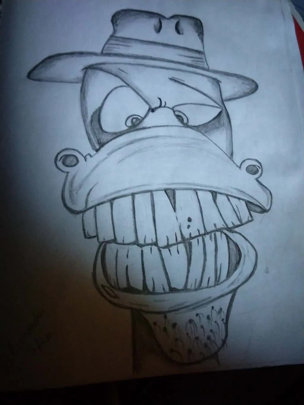 Cartoon Grin with Hat