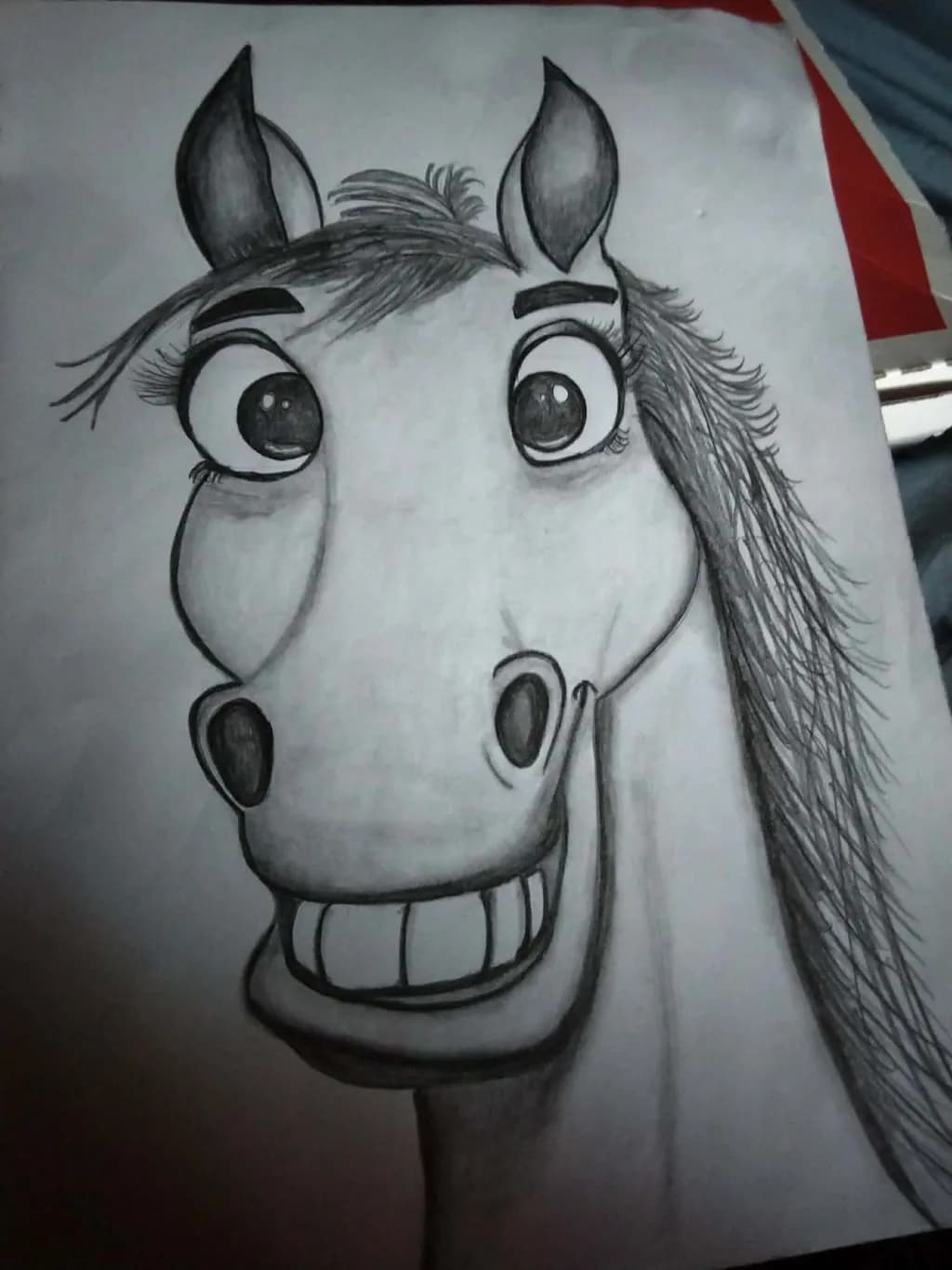 Charcoal Horse Smile