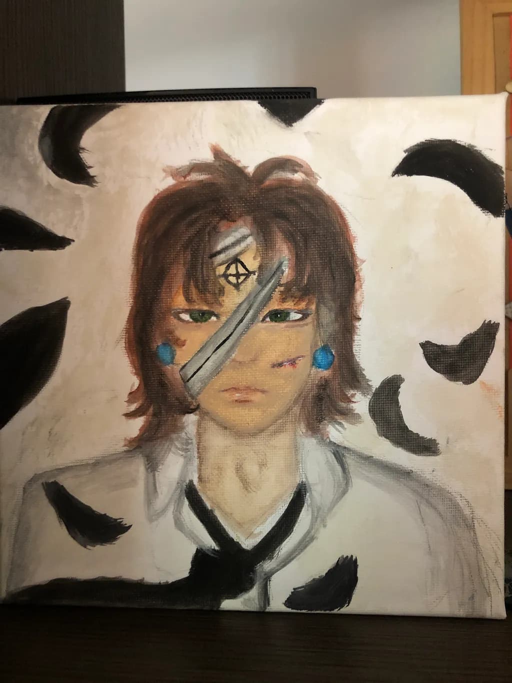 Portrait with Feathers