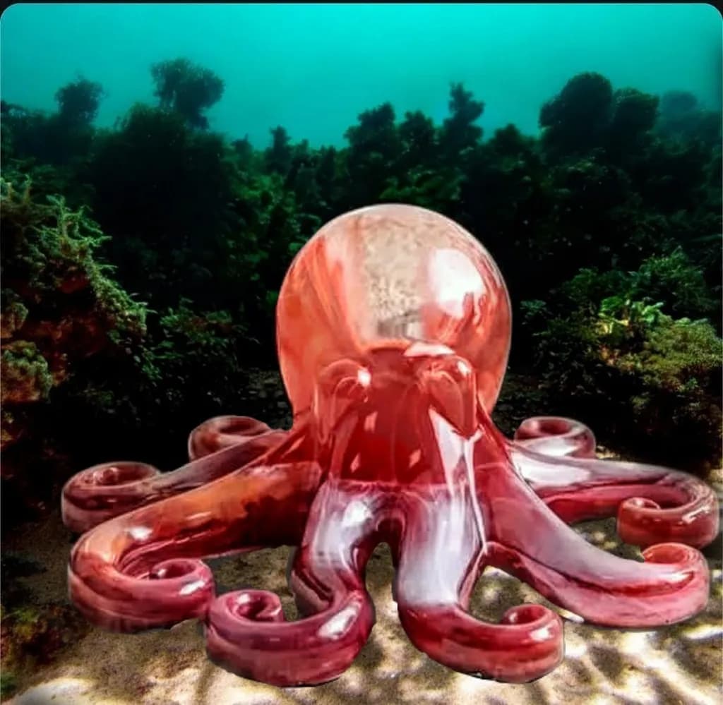Underwater Octopus Sculpture
