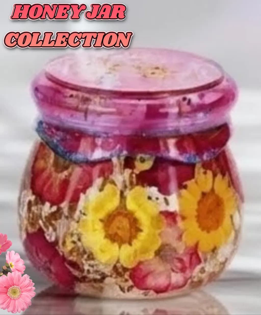 Floral Honey Jar
