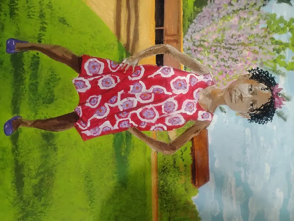Girl in Red Dress