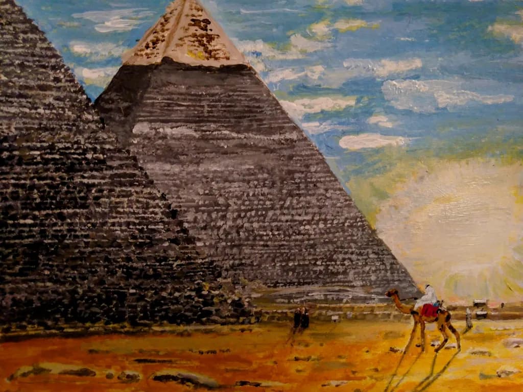 Pyramids and Camel Shadows