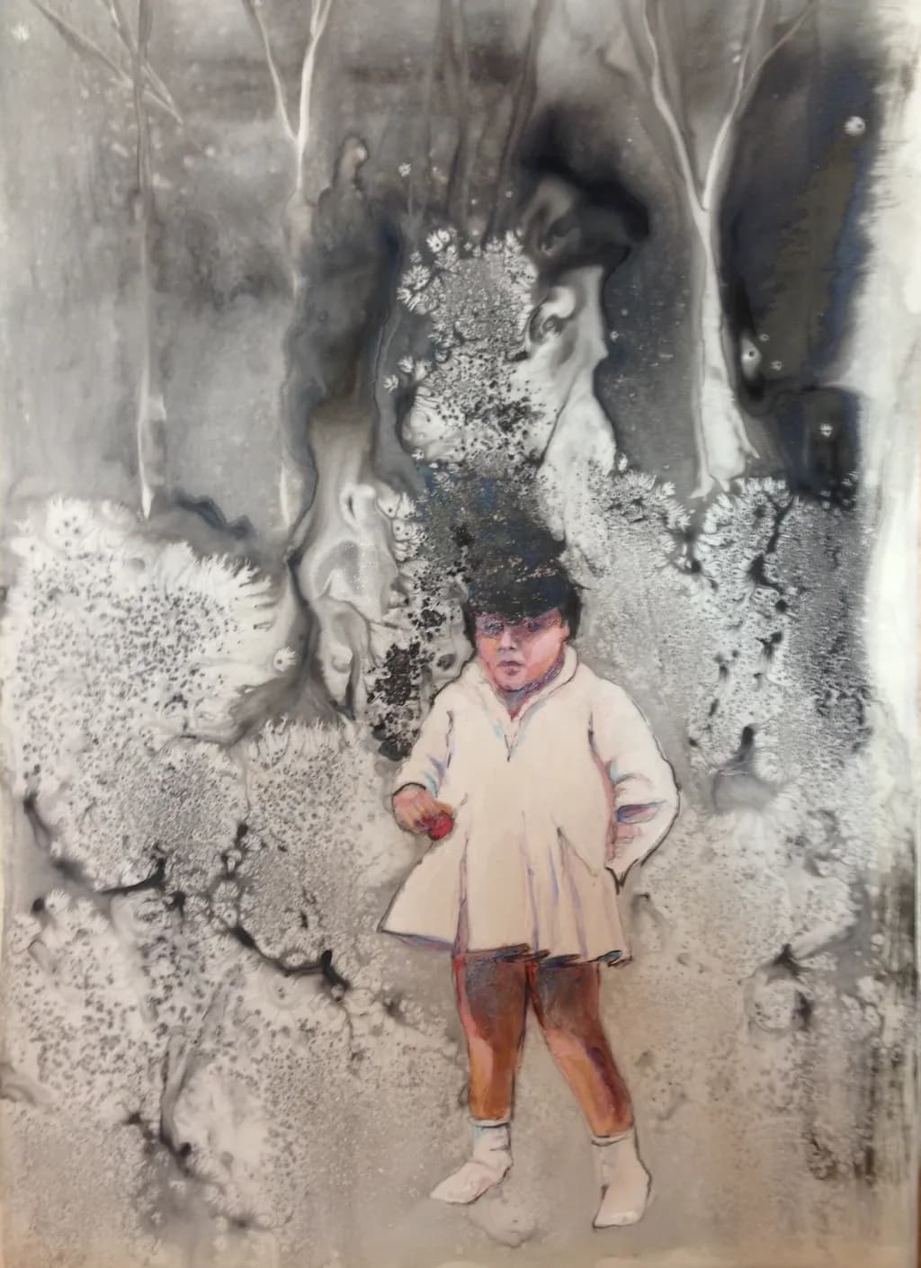 Child in Snow Forest