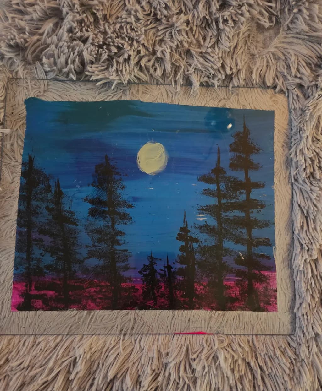 Moonlit Pine Forest