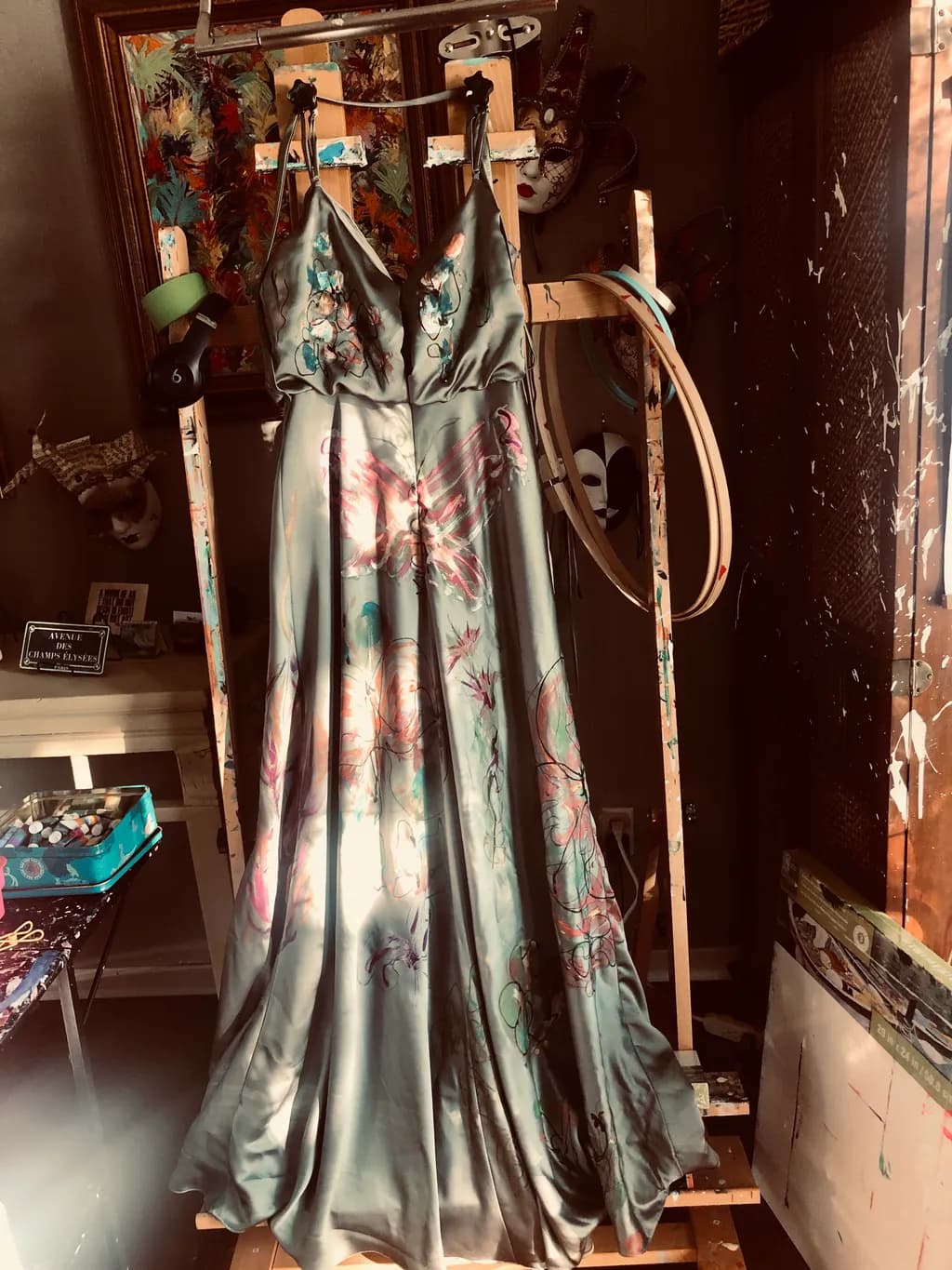 Painted Silk Dress
