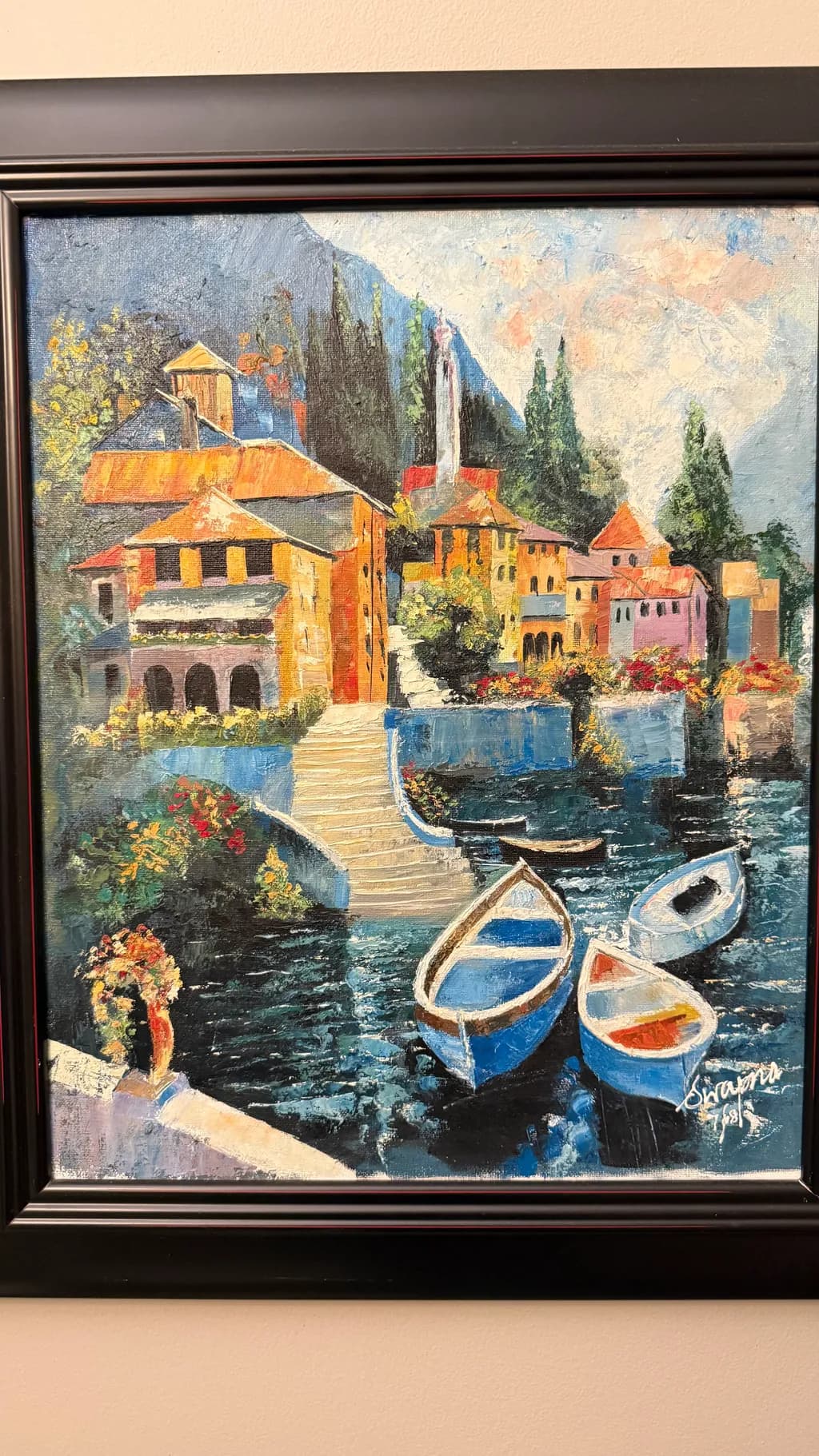 Harbor Boats and Village