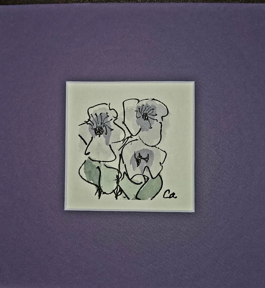 Violets on Matte