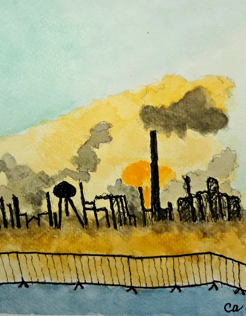 Sarnia Refineries Sunset