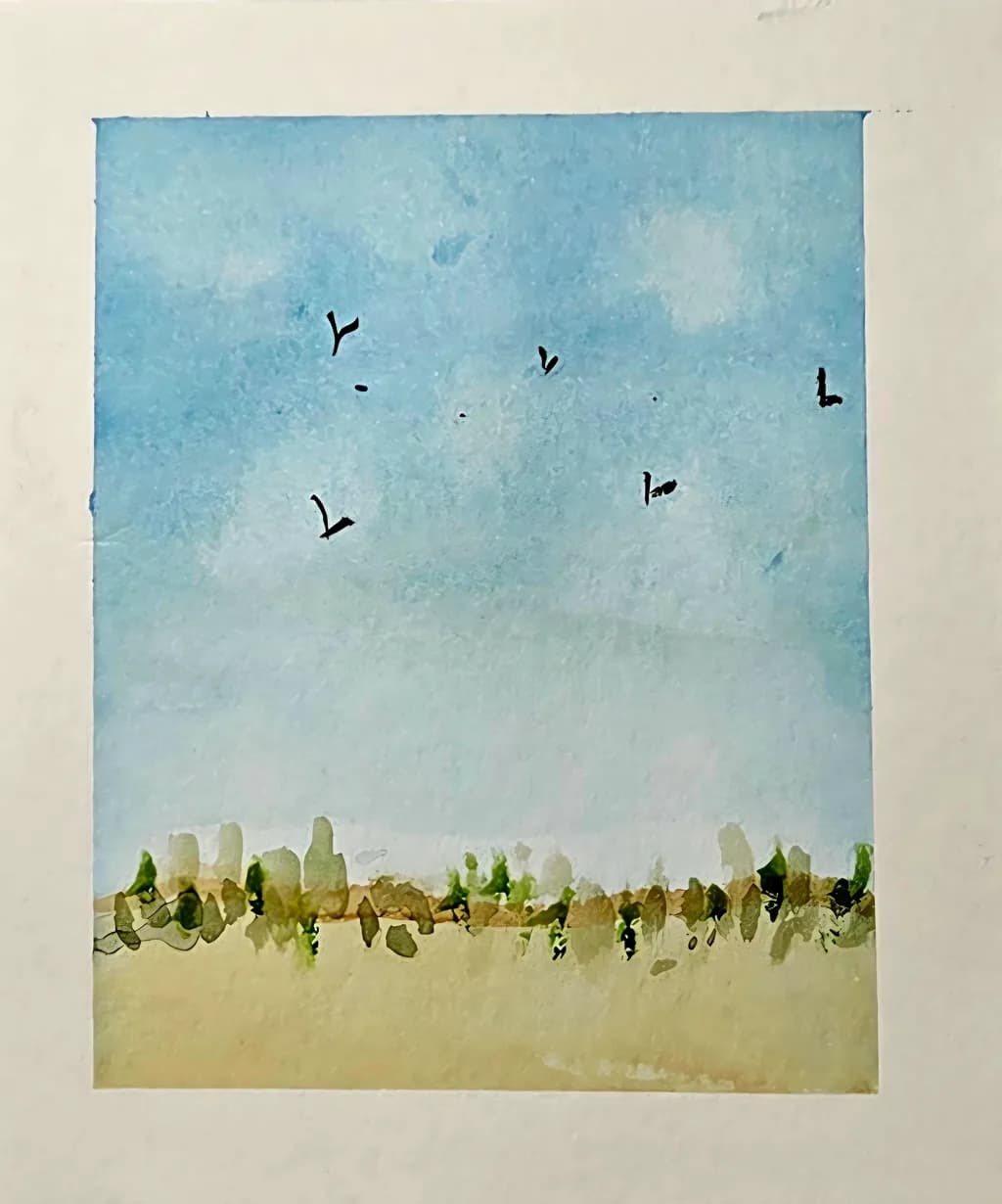 Cityscape with Birds