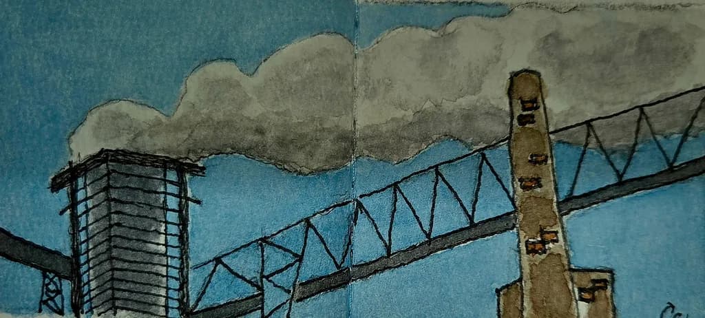 Industrial Smoke and Bridge