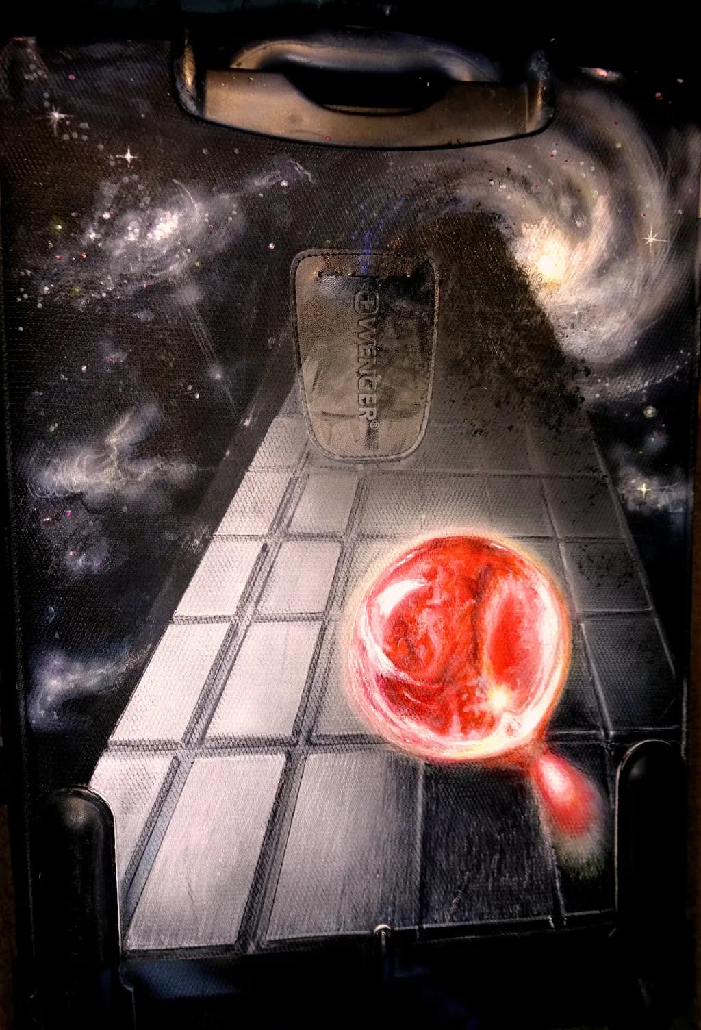 Red Sphere in Space