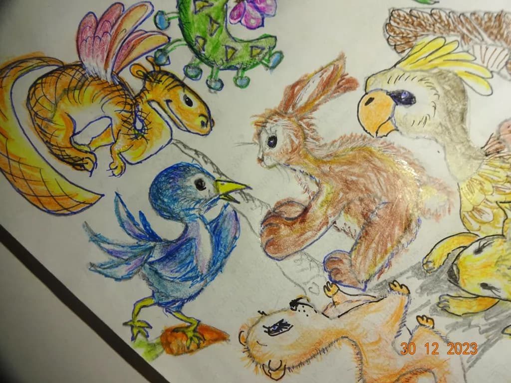 Whimsical Animal Gathering