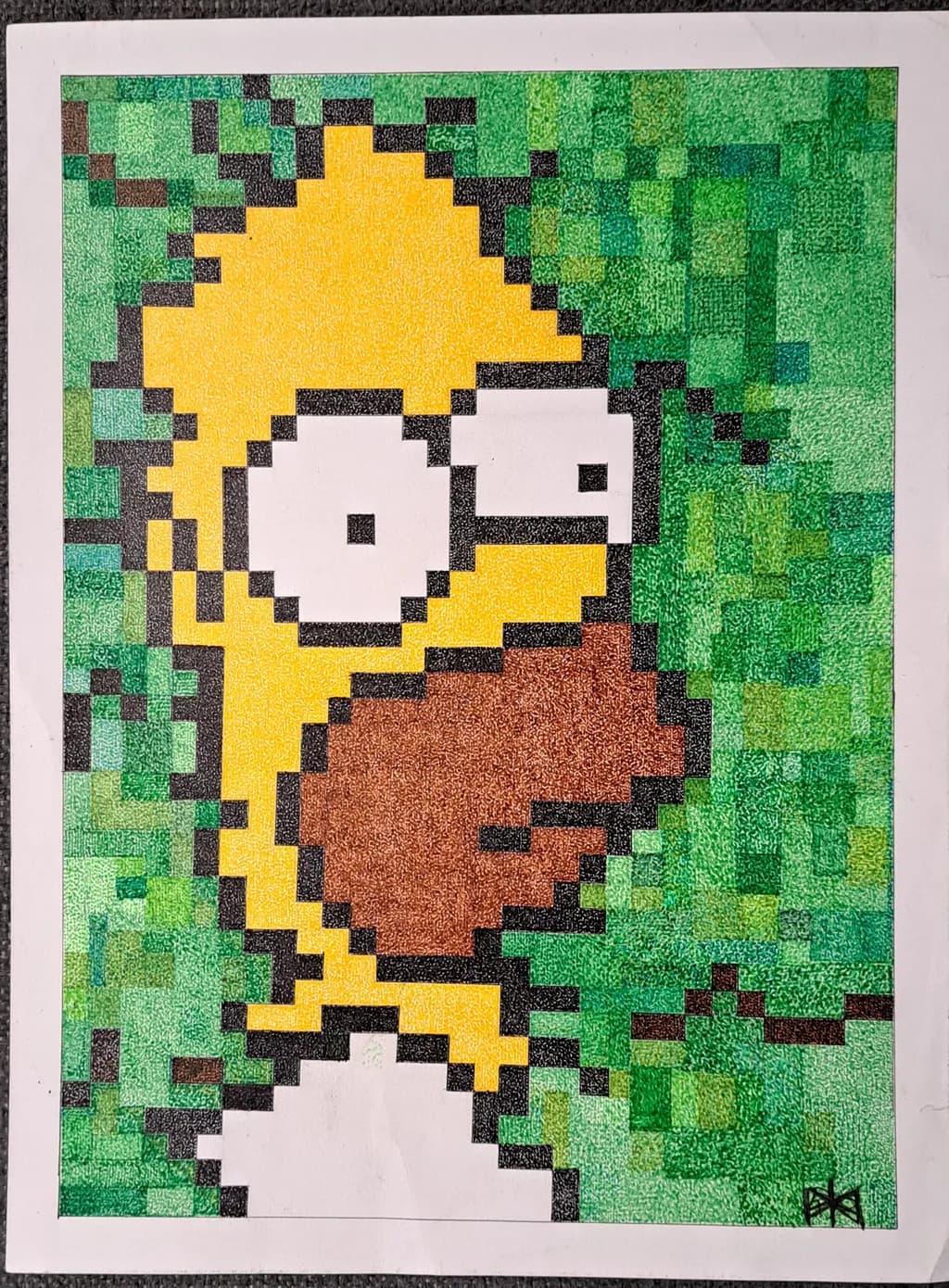 Pixelated Cartoon Portrait