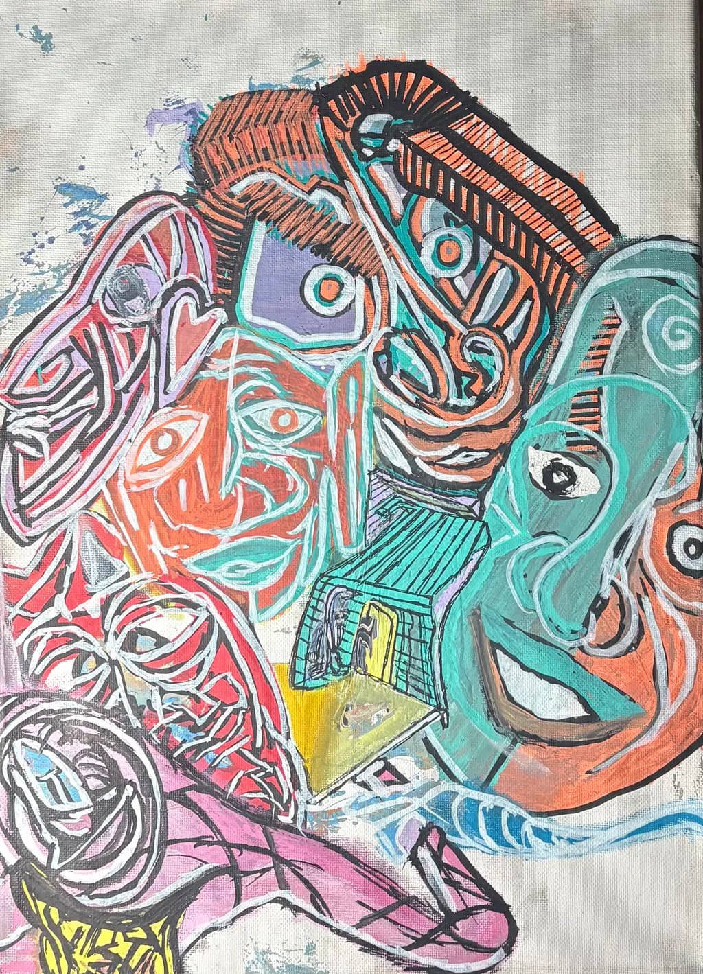 Colorful Faces Canvas