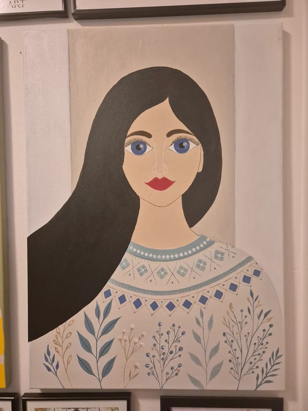 Portrait with Floral Sweater