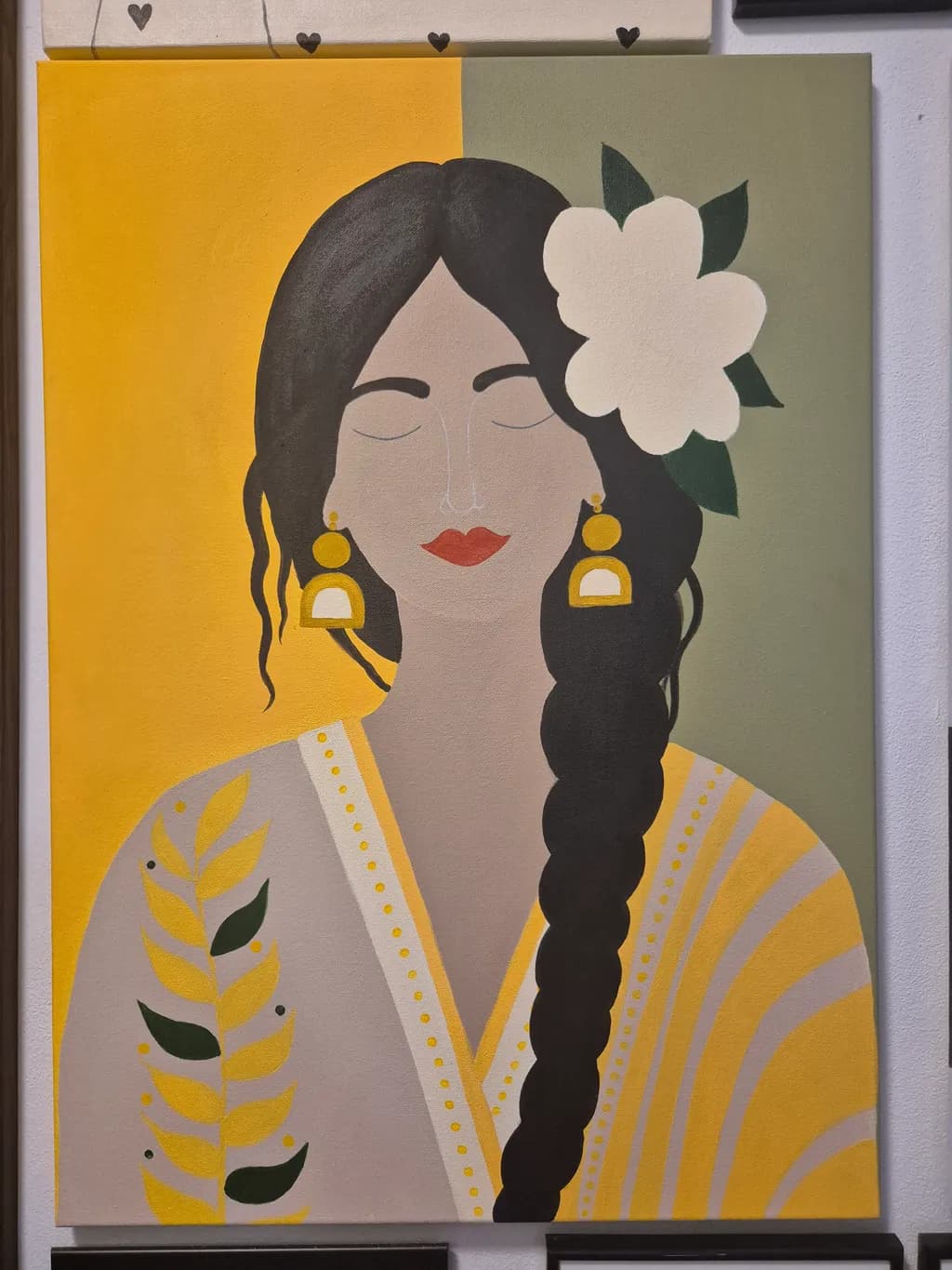 Braided Portrait with Flower