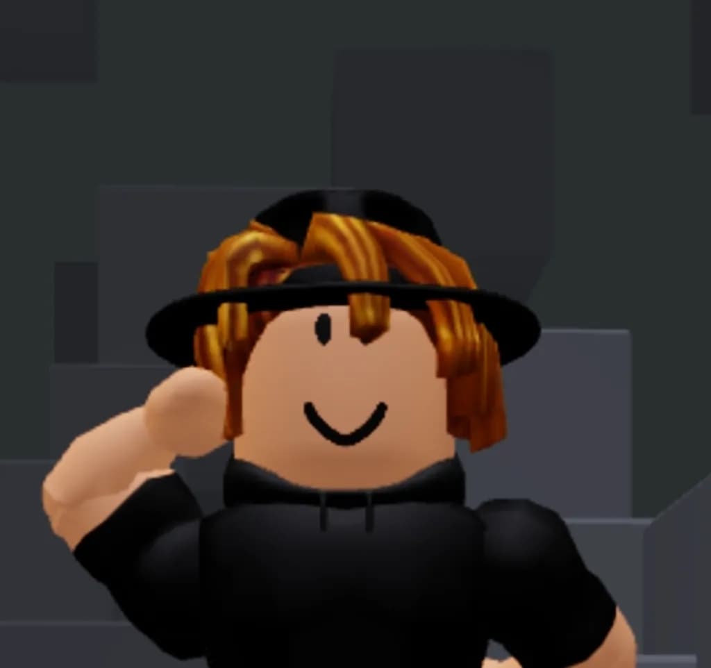 Blocky Orange-Haired Avatar