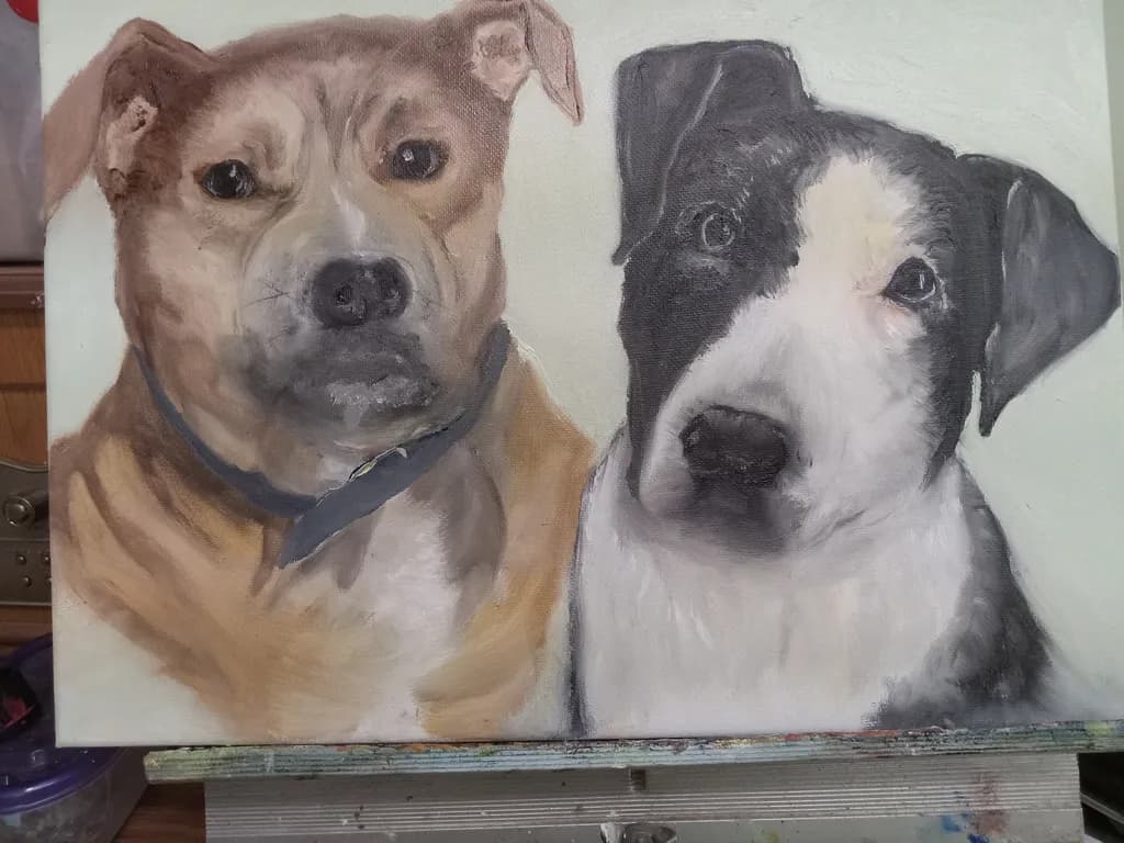 Dog Portraits Duo