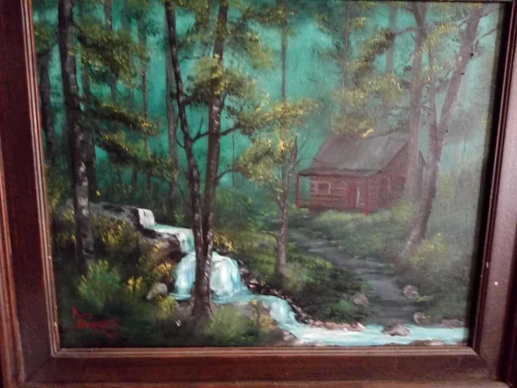 Forest Cabin Waterfall