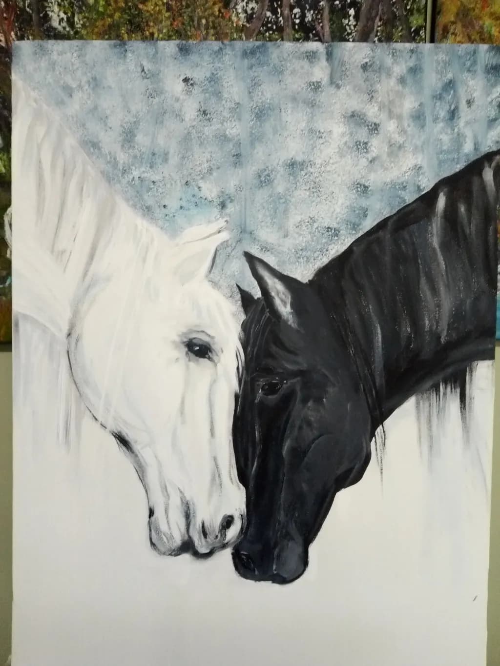 Black and White Horses