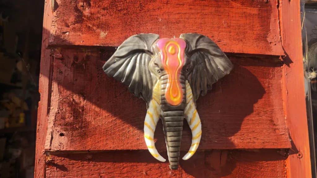 Elephant Head Sculpture