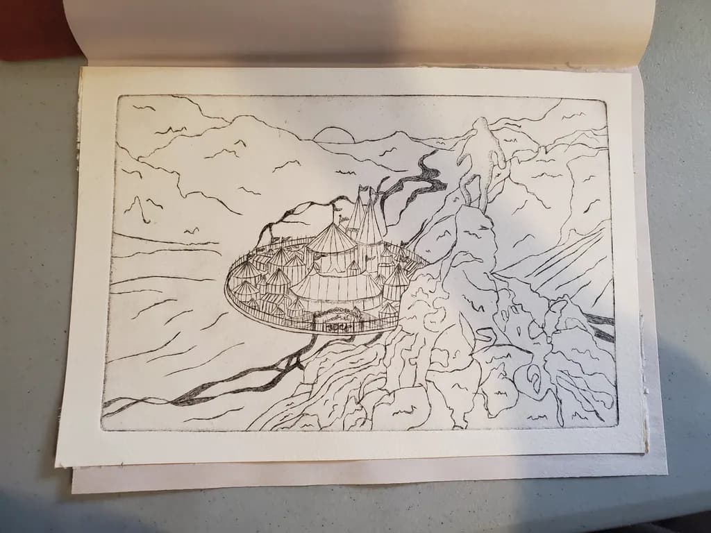 Mountain Fortress Sketch