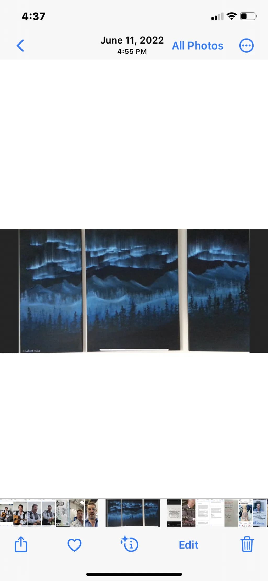 Mountain Nightscape Triptych