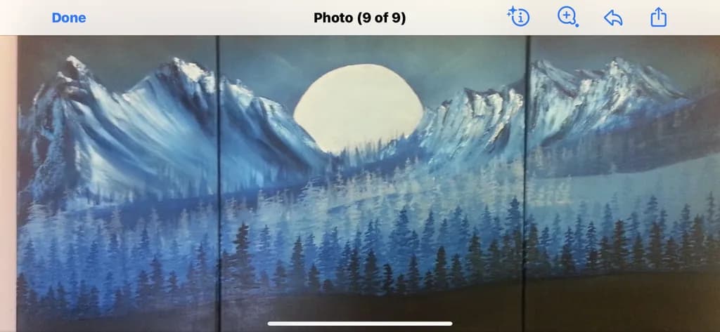 Moonlit Mountain Range