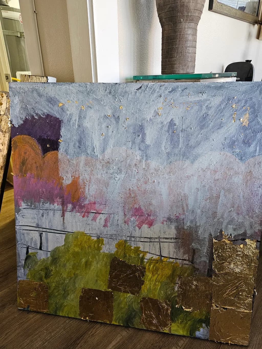 Abstract Landscape with Gold Blocks