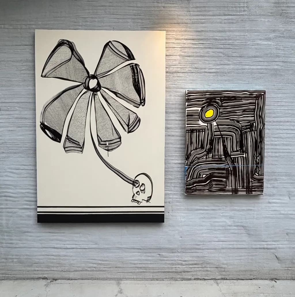 Ribbon and Skull