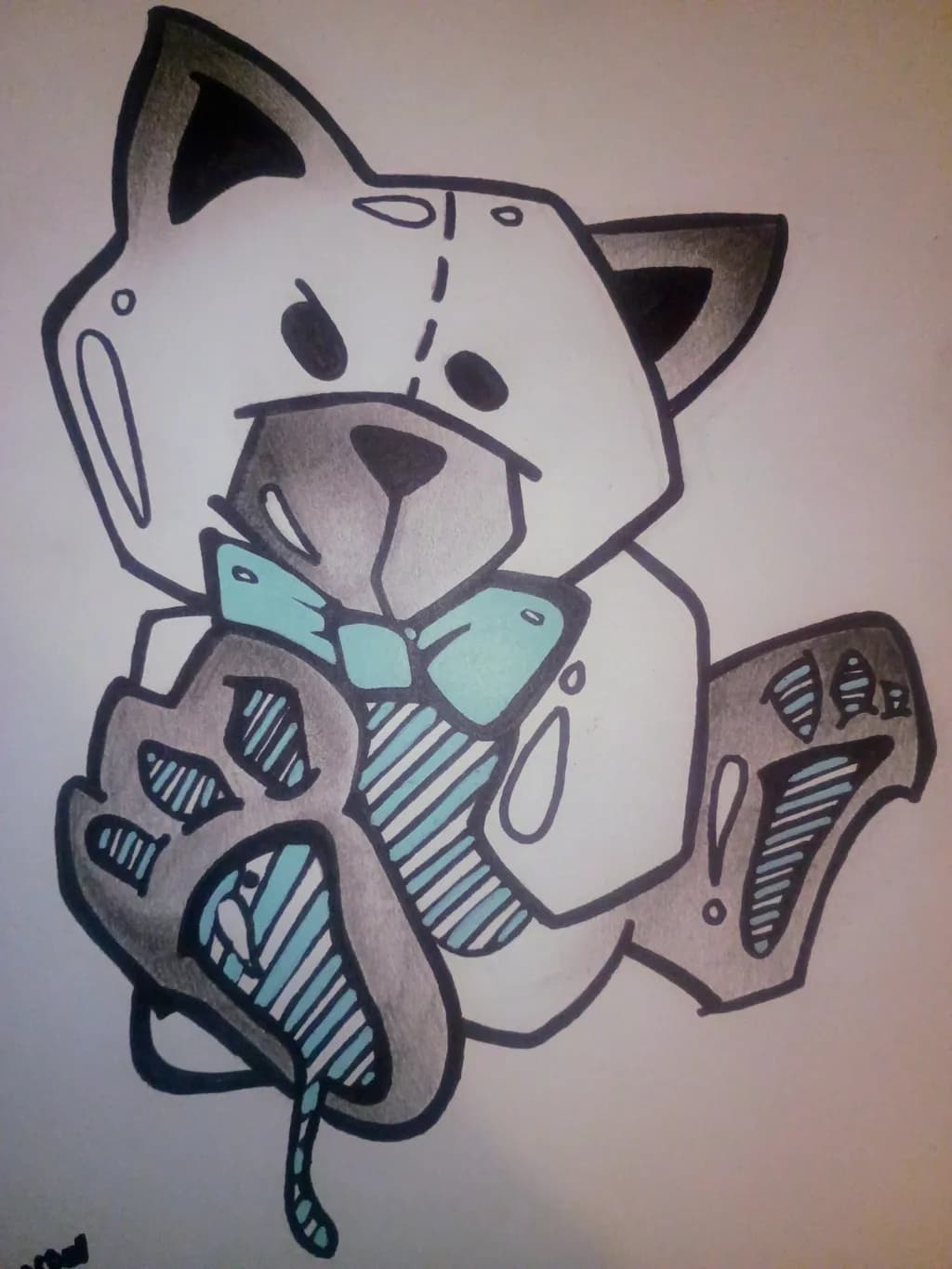 Playful Bear with Bowtie