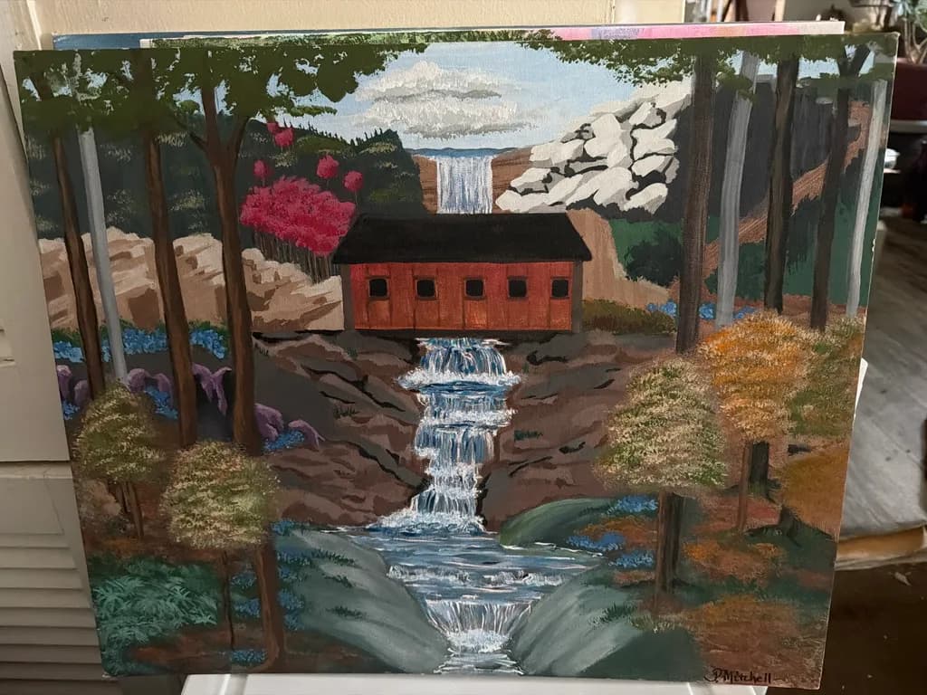 Covered Bridge Waterfall