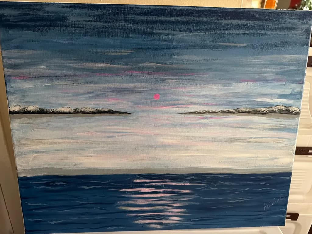 Ocean Sunset Reflection