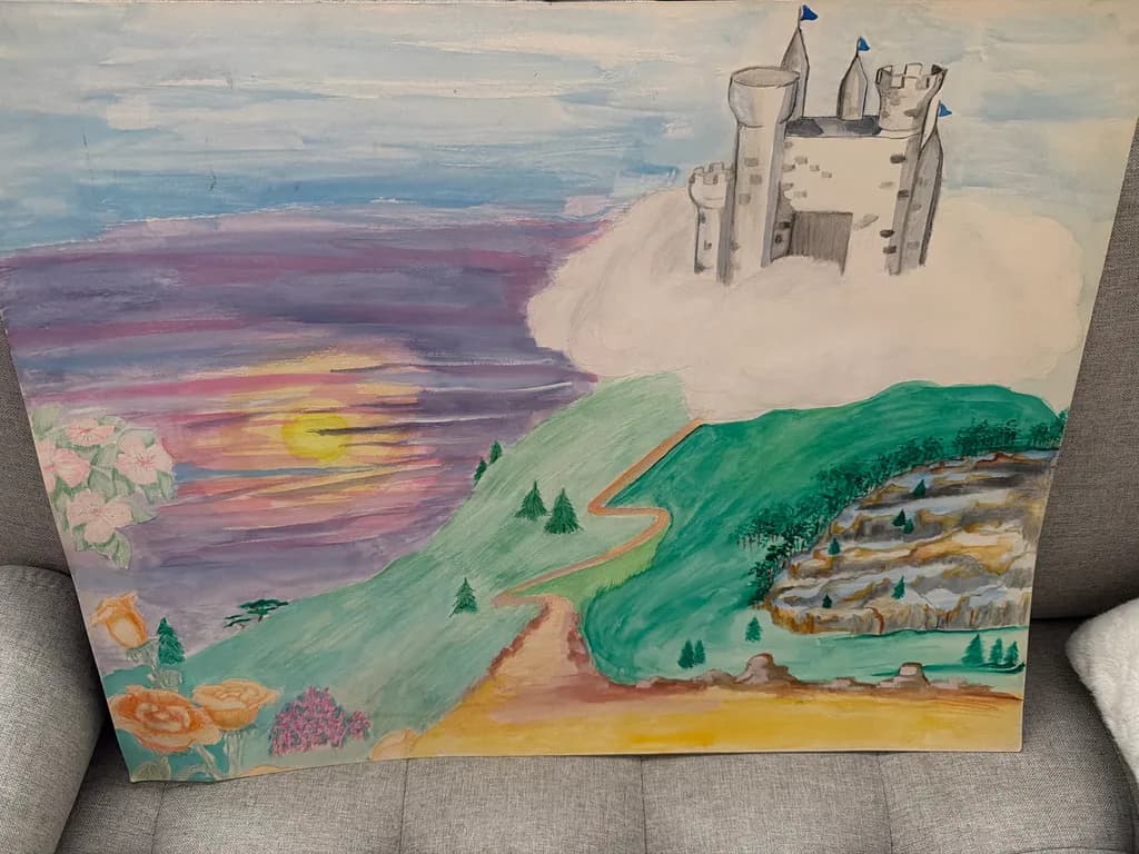 Castle on a Cloud Over Hills
