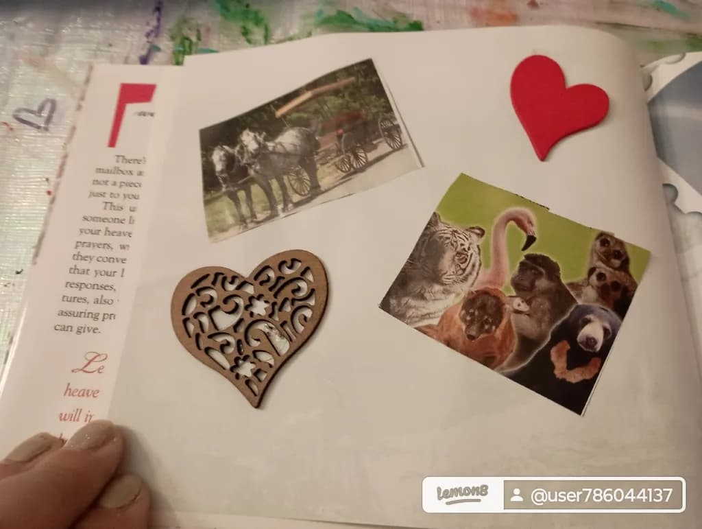 Animal Collage Hearts
