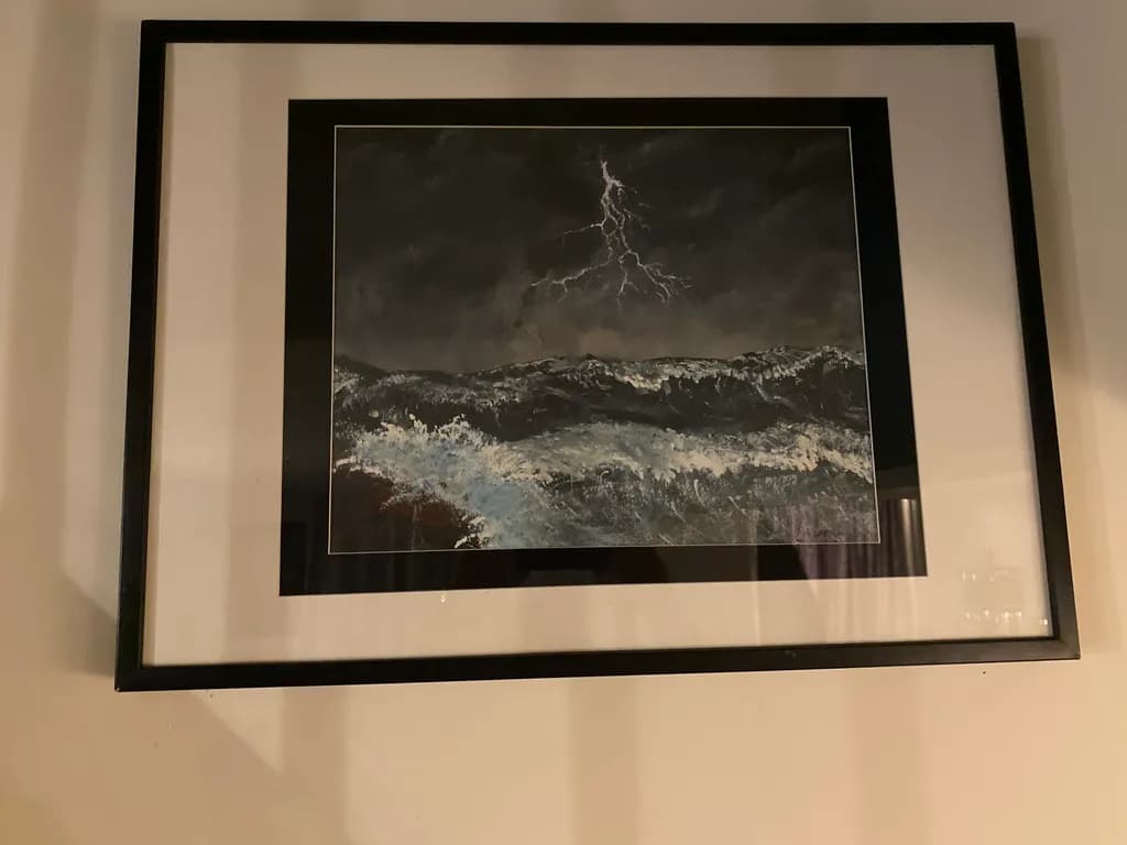 Stormy Sea with Lightning