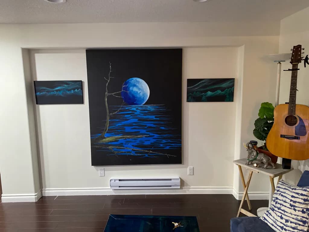 Blue Moon Over Water
